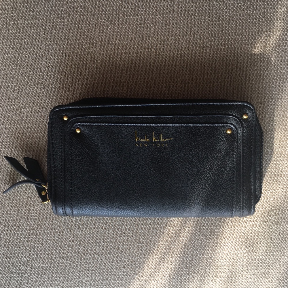 Black leather wallet